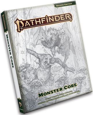 Pathfinder RPG 2E Remastered Monster Core Sketch Cover