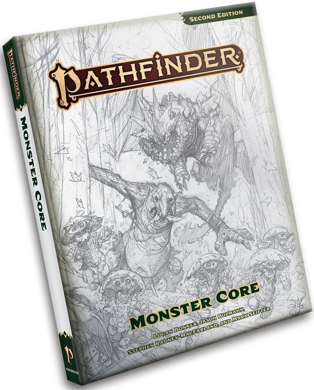 Pathfinder RPG 2E Remastered Monster Core Sketch Cover