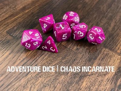 7-Piece RPG Dice Set: RPG Themed Chaos Incarnate