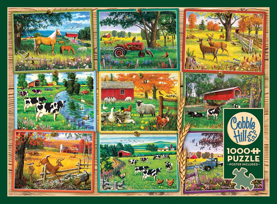 1000 pcs - Postcards from the Farm
