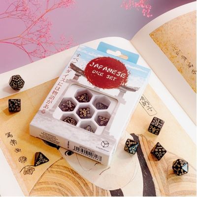7-Piece Dice Set Japanese Deep Night Firefly