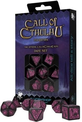 Call of Cthulhu: Black/Magenta Dice Set