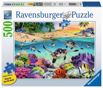 500 pcs - Race of the Baby Sea Turtles (Large Piece Format)