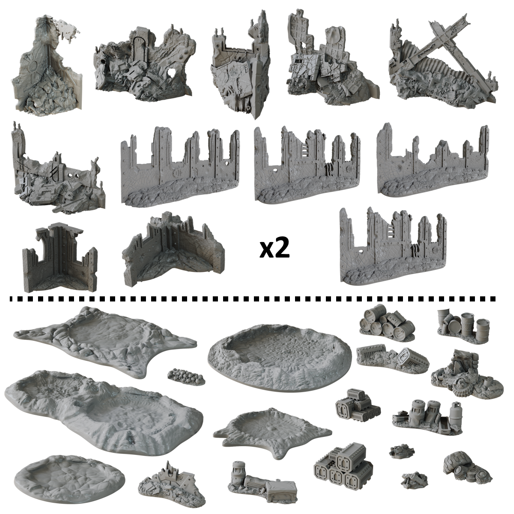 Terrain Crate Environment Miniatures Armageddon Sector 42 pcs