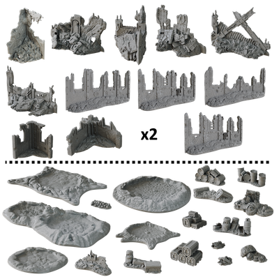 Terrain Crate Environment Miniatures Armageddon Sector 42 pcs