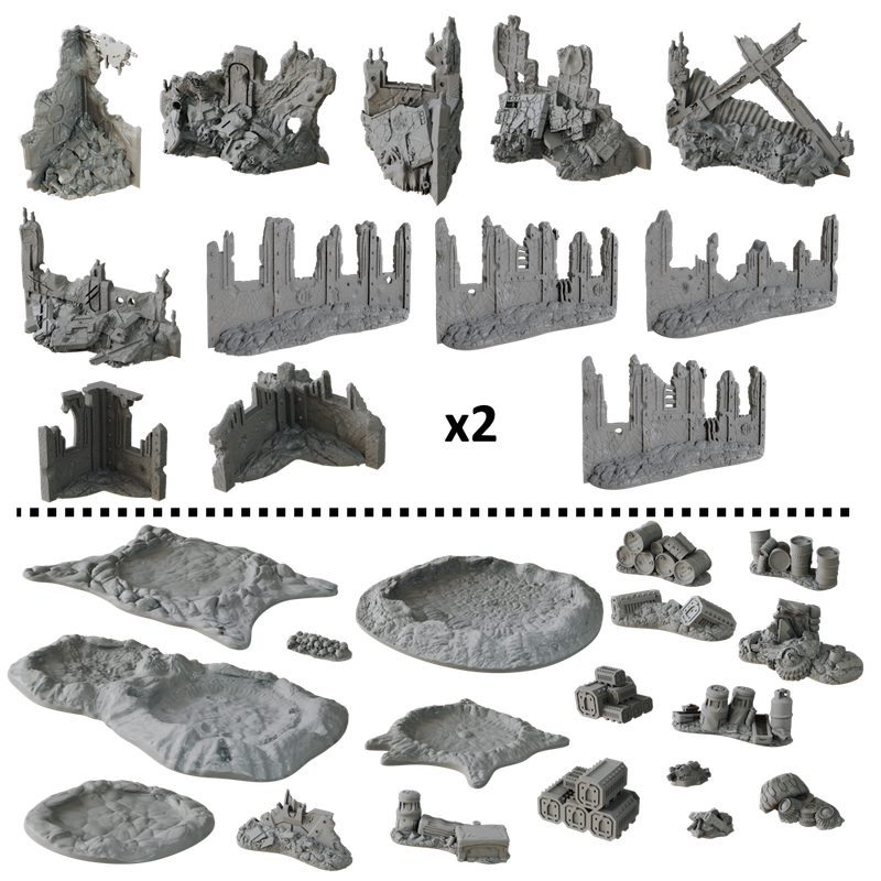 Terrain Crate Environment Miniatures Armageddon Sector 42 pcs