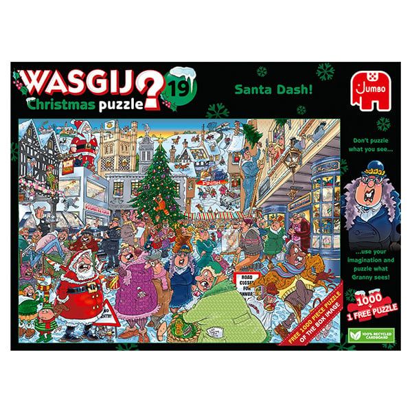 1000 pcs - WASGIJ Christmas: #19, Santa Dash