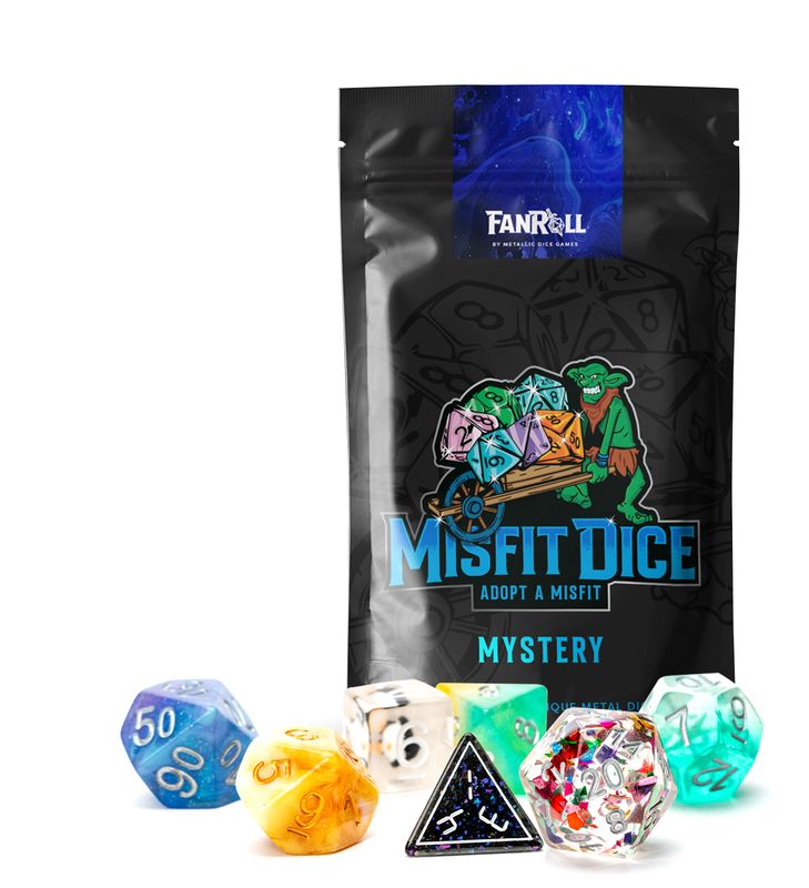 Misfit Dice Mystery Bag - 7-Piece RPG Set