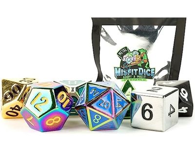 Misfit Dice Mystery Bag - Metal 7-Piece RPG Set