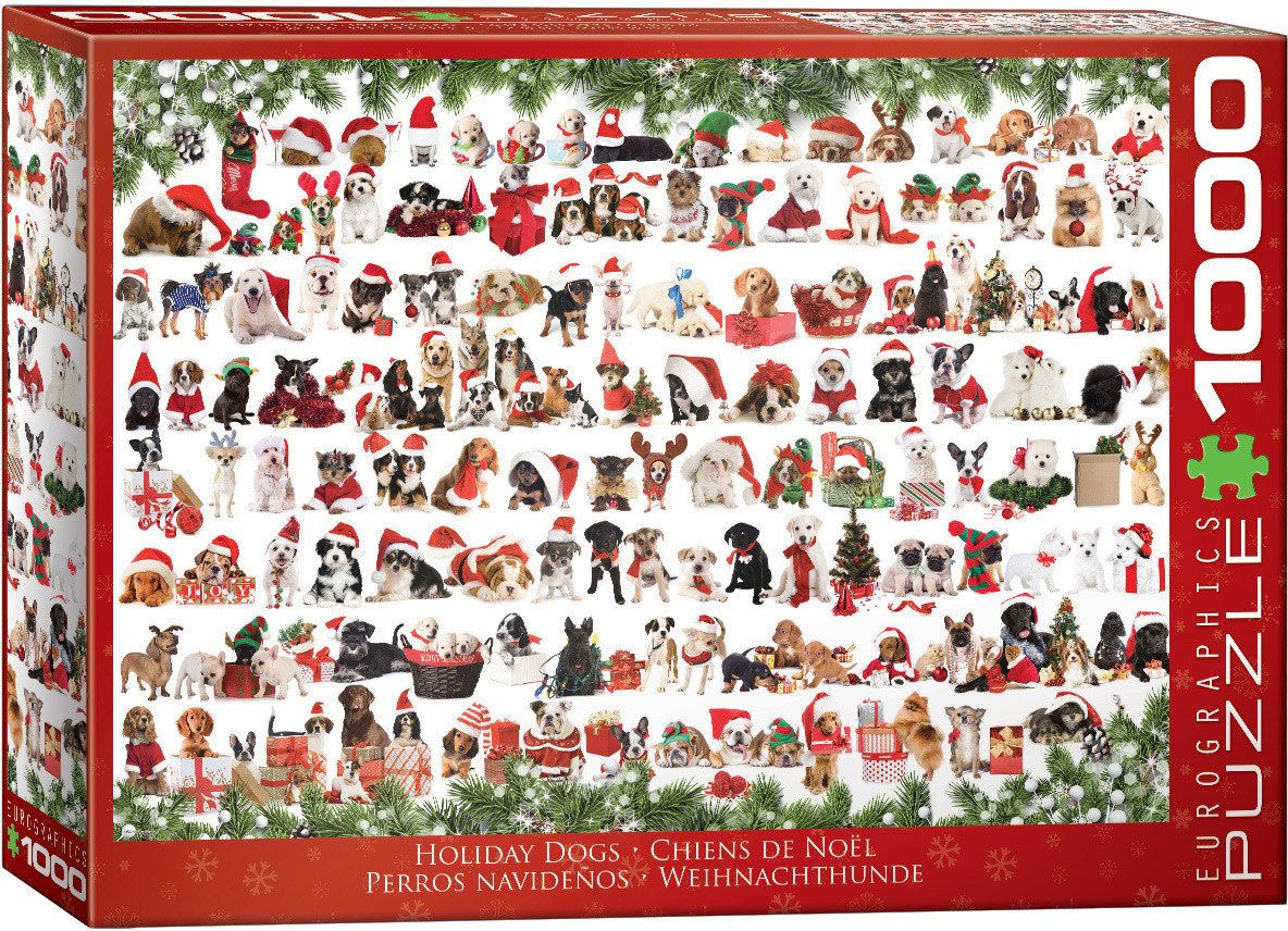 1000 pcs - Holiday Dogs