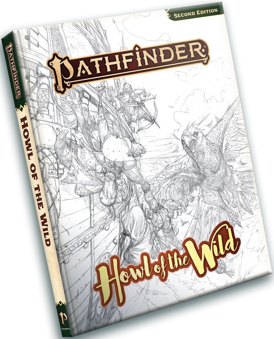 Pathfinder RPG 2E Howl of the Wild Sketch Cover