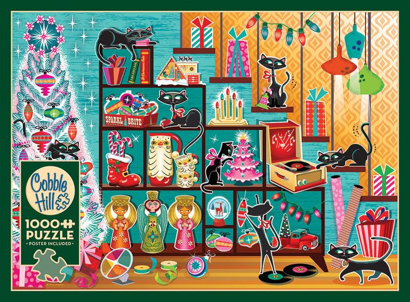 1000 pcs - Christmas Cats