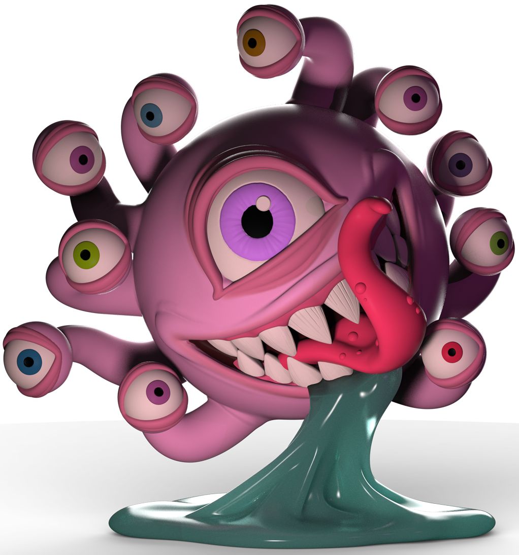 Dungeons &amp; Dragons Resin Beholder - 7&quot; Glow-in-the-Dark