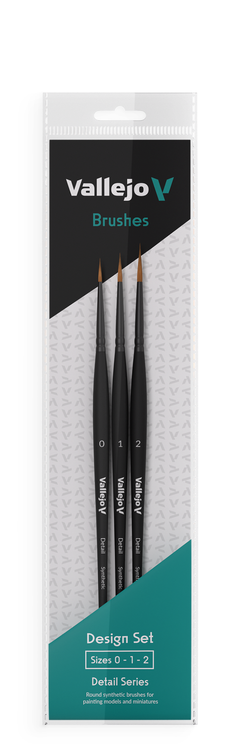 Vallejo Brush: Synthetic Hair Detail - Design Set