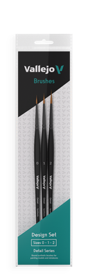 Vallejo Brush: Synthetic Hair Detail - Design Set