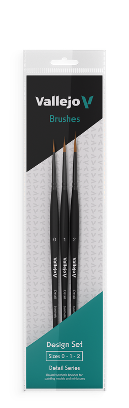 Vallejo Brush: Synthetic Hair Detail - Design Set