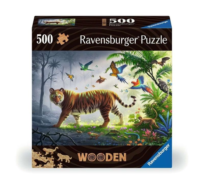 500 pcs - Wooden: Jungle Tiger