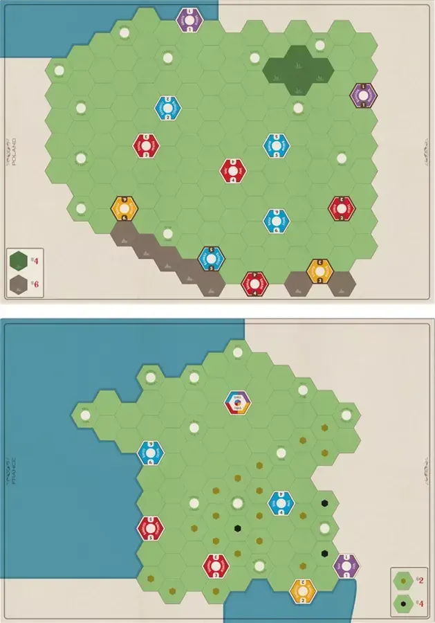 Age of Steam: Deluxe Edition - Maps Expansion - France/Poland