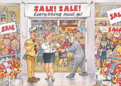 1000 pcs - WASGIJ Retro Mystery: #7, Everything Must Go!