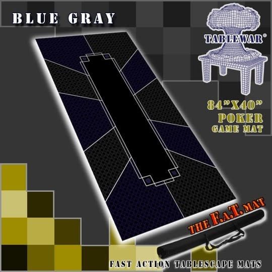 Playmat - F.A.T. Mats (Fatmats): 84&quot; x 40&quot; Blue Gray (Poker)