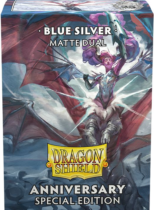 Sleeves - 63x88mm - Dragon Shield - 100/pk - Dual Matte - Cobalt &amp; Silver