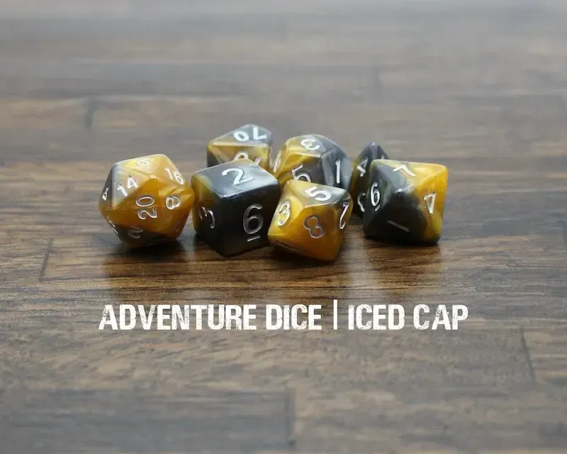 7-Piece RPG Dice Set: Food Themed Iced Cap