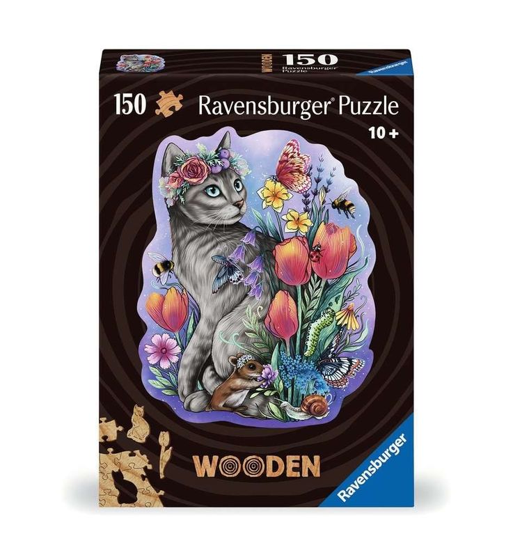150 pcs - Wooden: Lovely Cat
