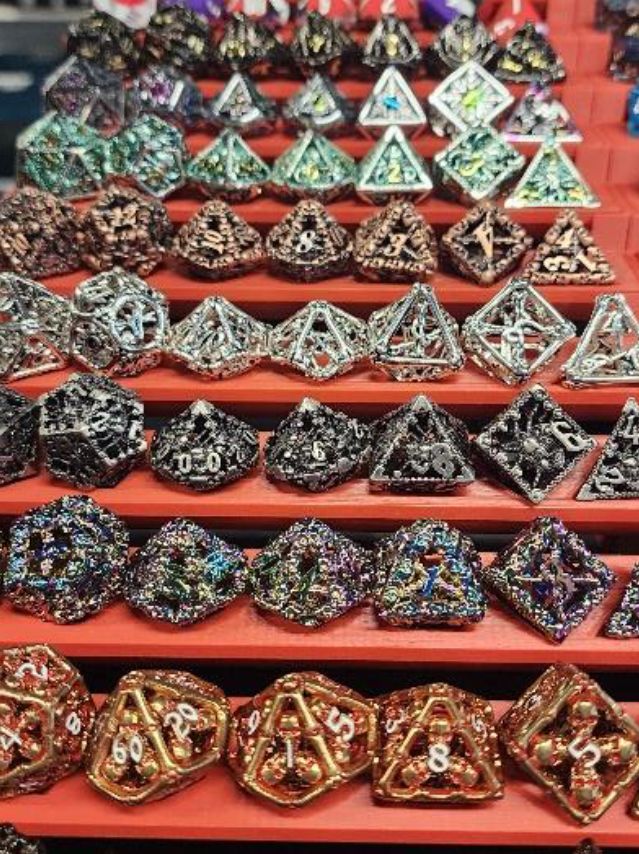7-Piece Mystery RPG Dice Set - Hollow Metal