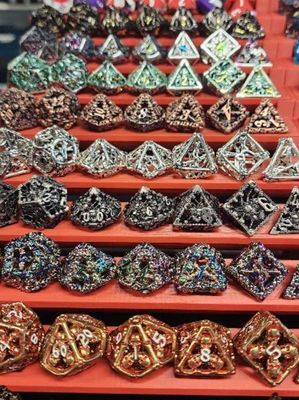 7-Piece Mystery RPG Dice Set - Hollow Metal