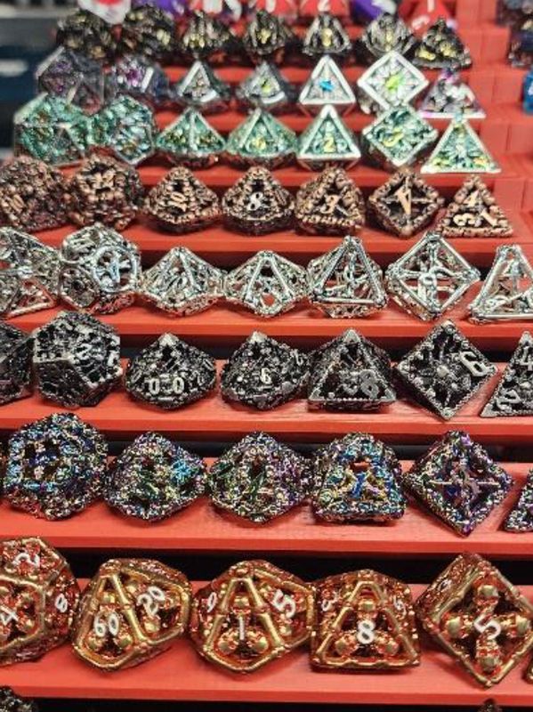 7-Piece Mystery RPG Dice Set - Hollow Metal