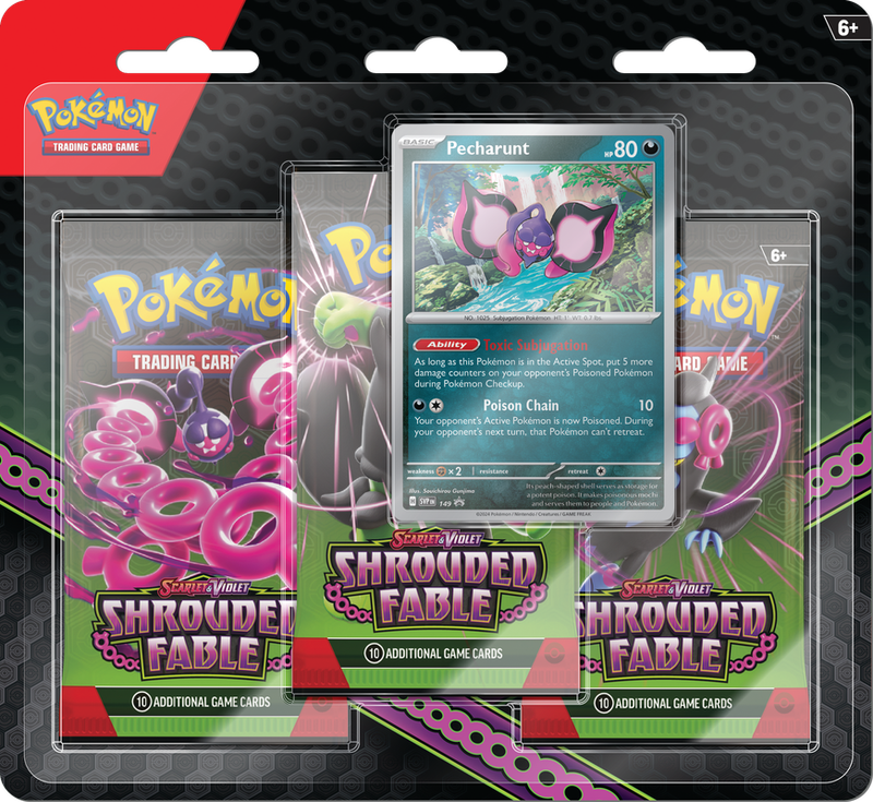 Pokemon TCG - Scarlet &amp; Violet Shrouded Fable: 3-Pack Blister