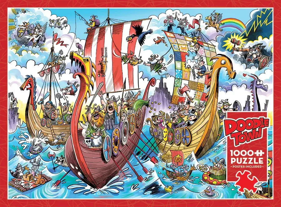 1000 pcs - DoodleTown: Viking Voyage