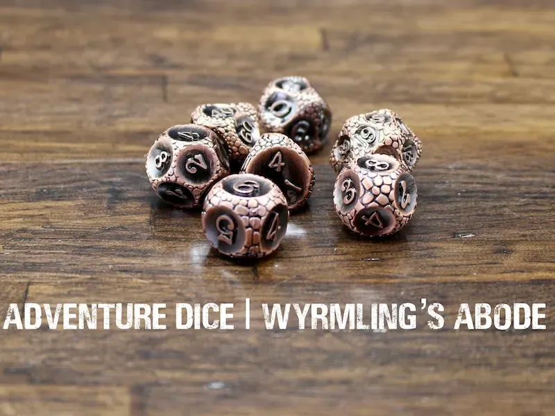 7-Piece RPG Premium Metal Dice Set: Wyrmling&#39;s Abode