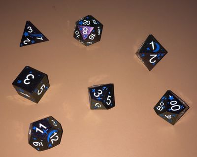 7-Piece RPG Premium Dice Set: Silence Glaive