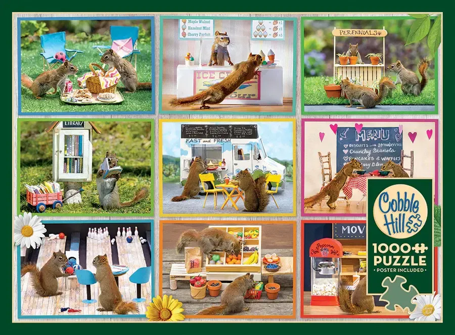 1000 pcs - Squirrels Around Town