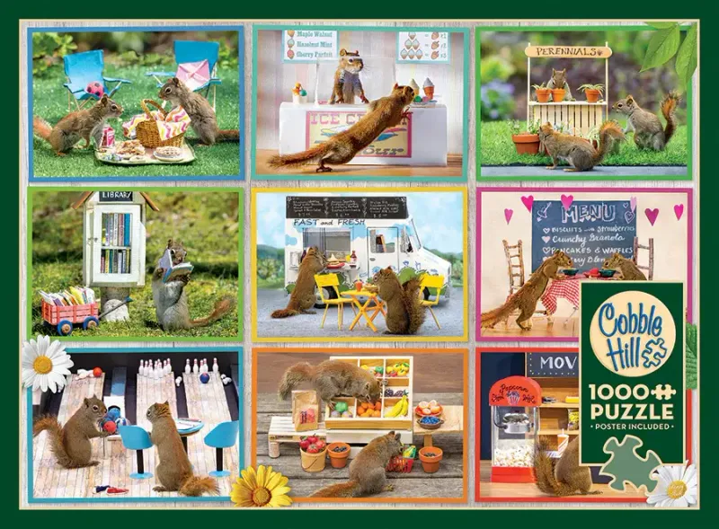 1000 pcs - Squirrels Around Town