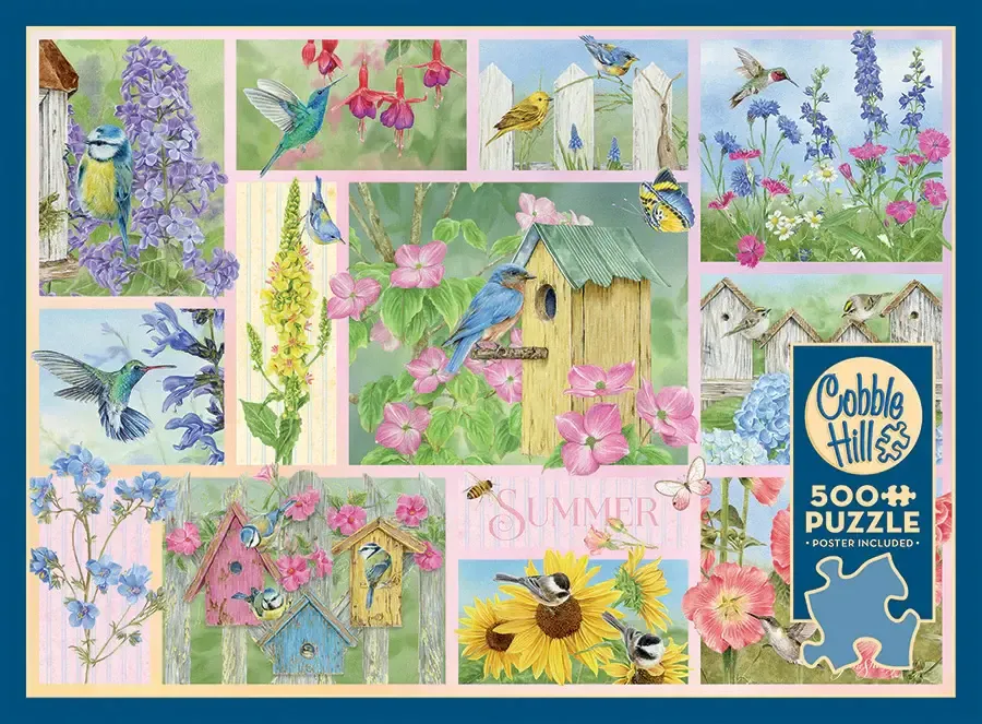 500 pcs - Garden Birds in Summer