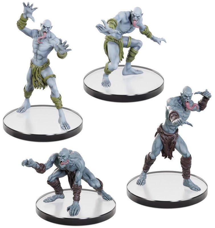 D&amp;D Icons of the Realms: Undead Armies - Ghouls and Ghasts Premium Painted Miniature Set