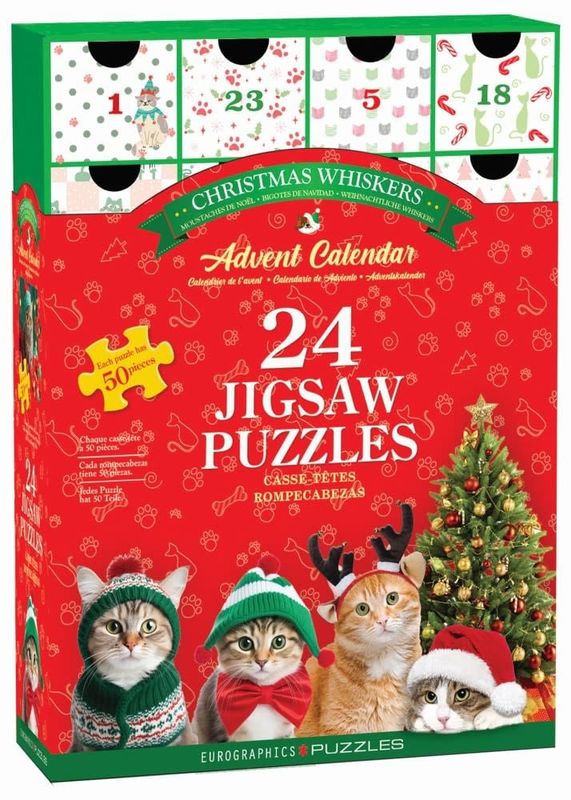 24x50 pcs - Christmas Whiskers Puzzle Advent Calendar