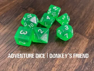 7-Piece RPG Dice Set: Donkey’s Friend