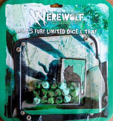 Werewolf: The Apocalypse RPG - Luna’s Fury Limited Dice &amp; Tray Accessory Pack