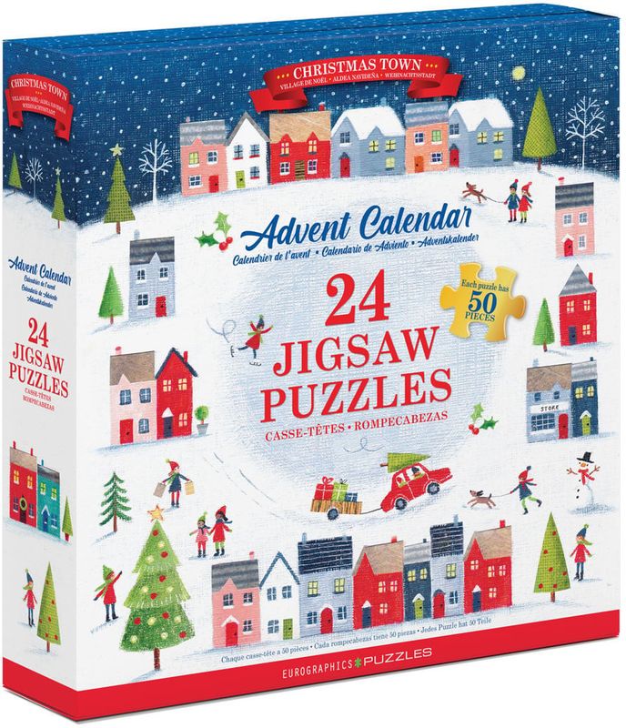 24x50 pcs - Christmas Town Puzzle Advent Calendar