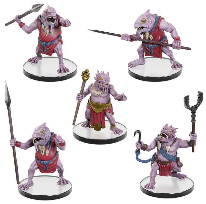 D&amp;D Icons of the Realms: Kuo-Toa Warband Premium Painted Miniature Pack