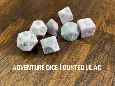 7-Piece RPG Dice Set: Dusted Lilac