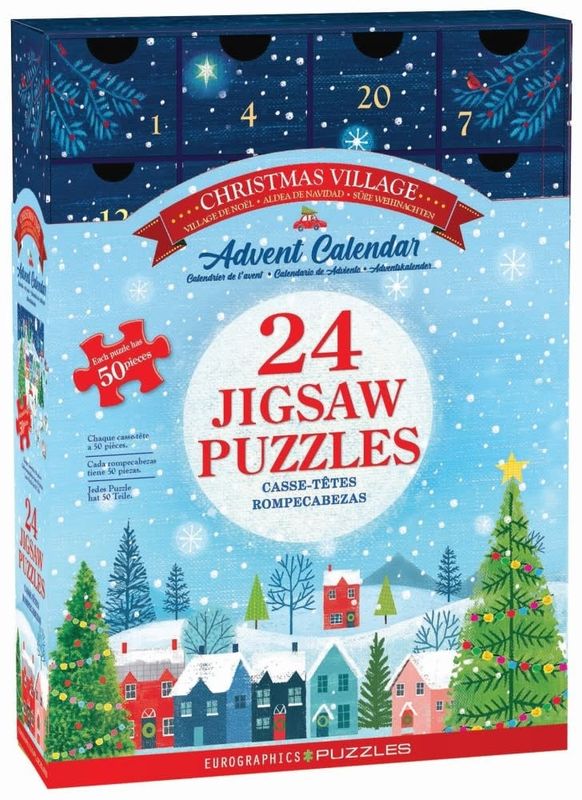 24x50 pcs - Christmas Village Puzzle Advent Calendar