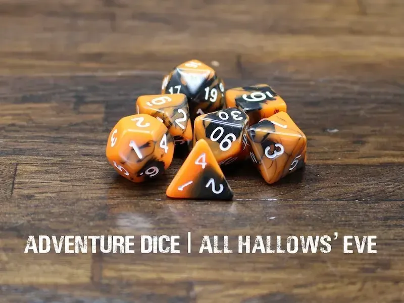 7-Piece RPG Dice Set: All Hallows Eve