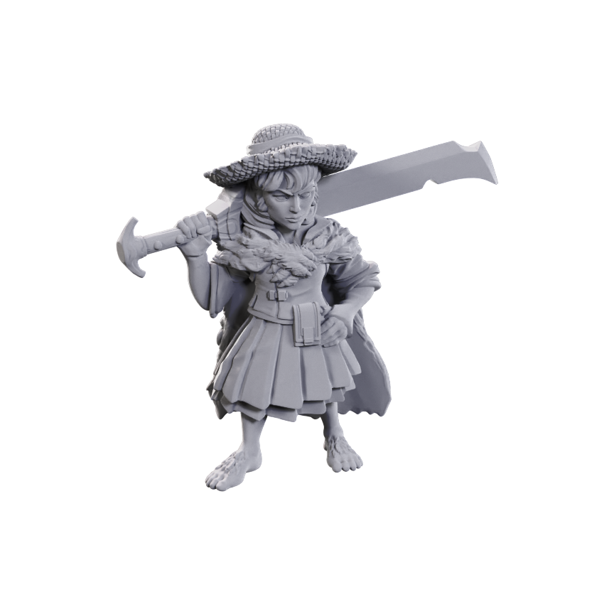 Pathfinder Deep Cuts Miniatures: Female Halfling Low Level Magus