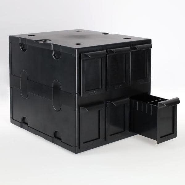 6 Drawer Card Catalog - Black