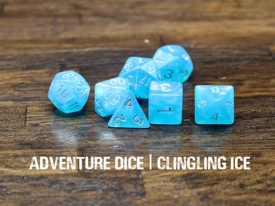 7-Piece RPG Dice Set: Clinging Ice