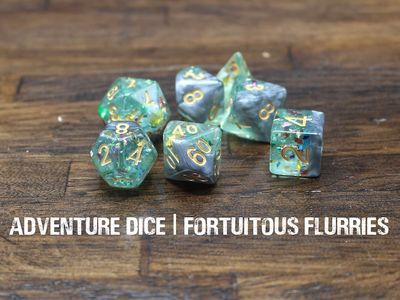 7-Piece RPG Dice Set: Fortuitous Flurries